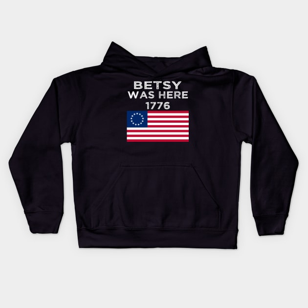 American Betsy Ross Flag Victory 1776 Kids Hoodie by B89ow